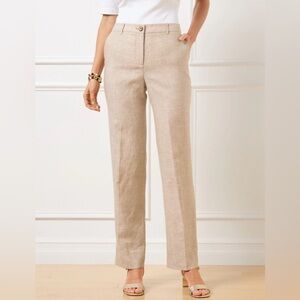 Talbots Southampton Straight Leg Linen Pant - Size 16